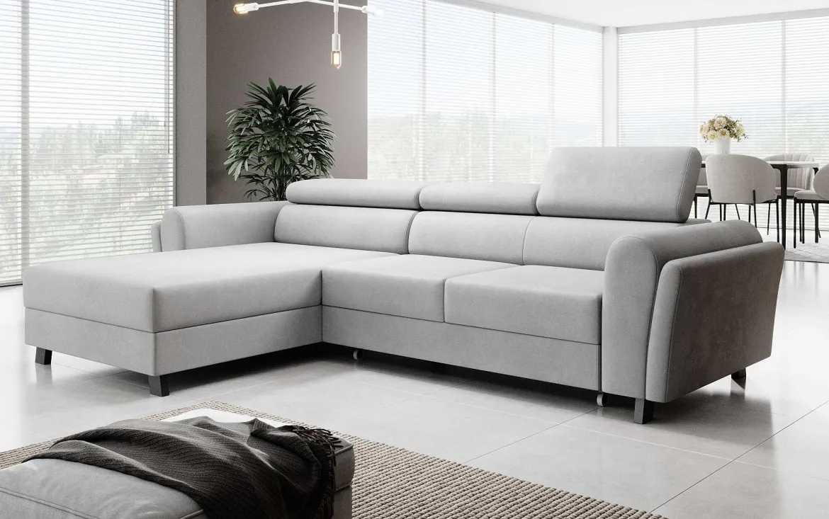 Designer Ecksofa Massimo mit Schlaf- und Klappfunktion
