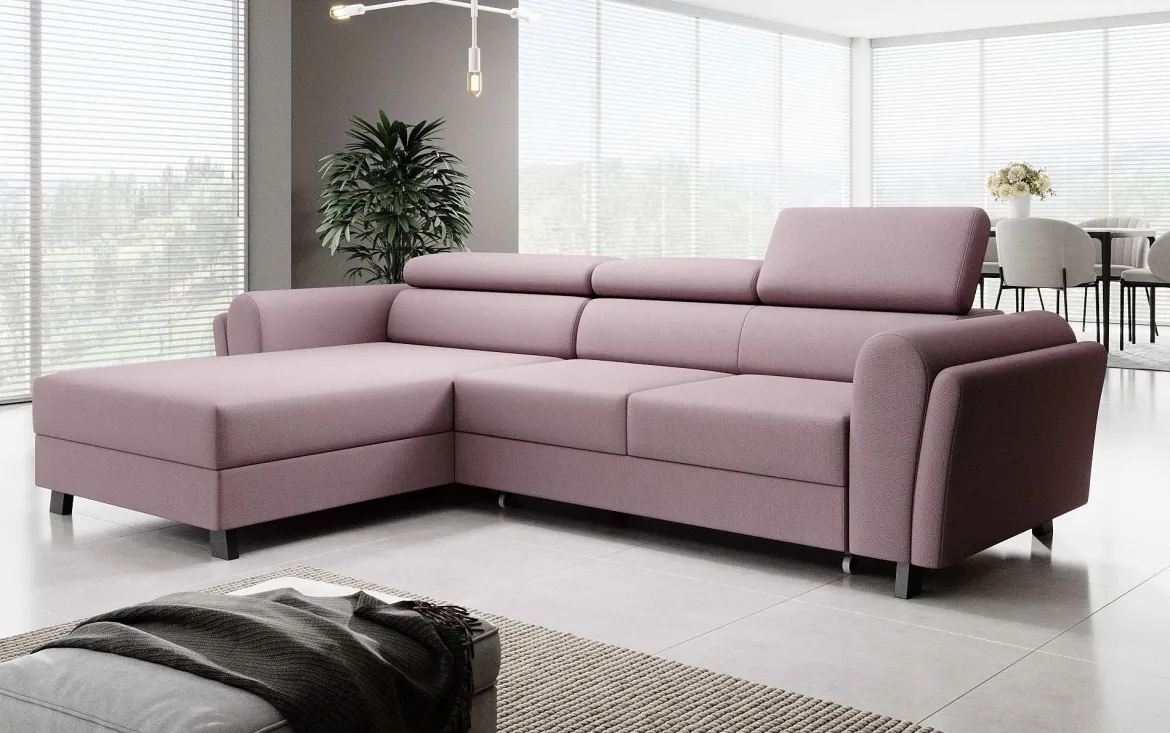 Designer Ecksofa Massimo mit Schlaf- und Klappfunktion