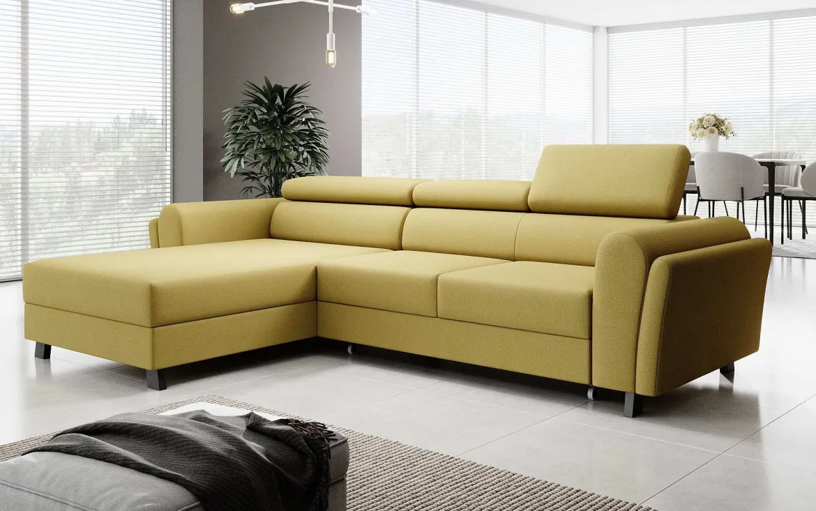 Designer Ecksofa Massimo mit Schlaf- und Klappfunktion
