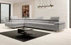 Designer Ecksofa Maxi mit Schlaf - und Klappfunktion in Samt