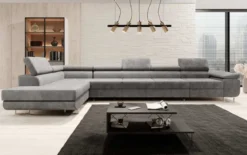 Designer Ecksofa Maxi mit Schlaf - und Klappfunktion in Samt