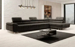 Designer Ecksofa Maxi mit Schlaf - und Klappfunktion in Samt