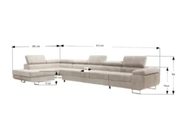 Designer Ecksofa Maxi mit Schlaf - und Klappfunktion in Samt