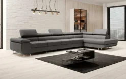 Designer Ecksofa Maxi mit Schlaf - und Klappfunktion in Samt