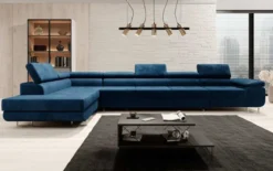 Designer Ecksofa Maxi mit Schlaf - und Klappfunktion in Samt