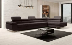 Designer Ecksofa Maxi mit Schlaf - und Klappfunktion in Samt