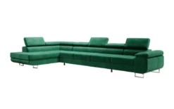 Designer Ecksofa Maxi mit Schlaf - und Klappfunktion in Samt