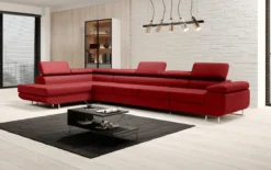 Designer Ecksofa Maxi mit Schlaf - und Klappfunktion in Kunstleder