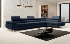Designer Ecksofa Maxi mit Schlaf - und Klappfunktion in Kunstleder