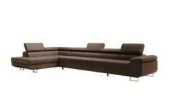 Designer Ecksofa Maxi mit Schlaf - und Klappfunktion in Bouclé