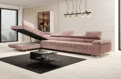 Designer Ecksofa Maxi mit Schlaf - und Klappfunktion in Cord