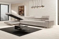 Designer Ecksofa Maxi mit Schlaf - und Klappfunktion in Cord