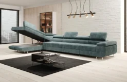 Designer Ecksofa Maxi mit Schlaf - und Klappfunktion in Cord