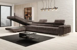 Designer Ecksofa Maxi mit Schlaf - und Klappfunktion in Cord