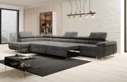 Designer Ecksofa Maxi mit Schlaf - und Klappfunktion in Cord