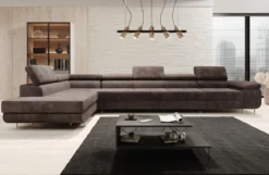 Designer Ecksofa Maxi mit Schlaf - und Klappfunktion in Cord
