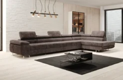 Designer Ecksofa Maxi mit Schlaf - und Klappfunktion in Cord