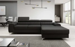 Designer Ecksofa Melinda mit Schlaf- und Klappfunktion