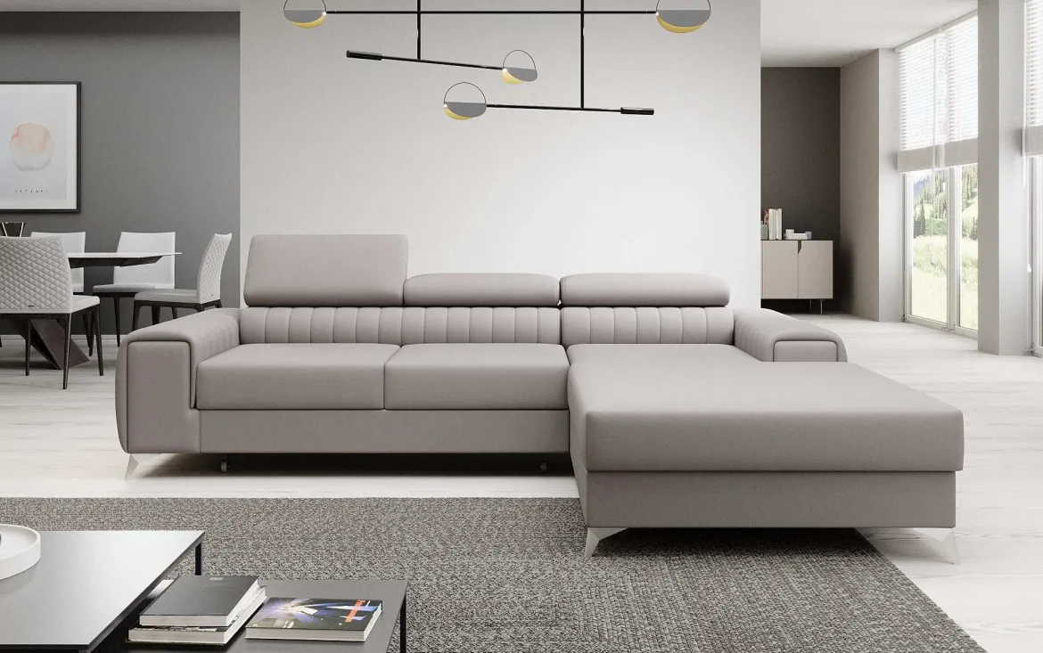 Designer Ecksofa Melinda mit Schlaf- und Klappfunktion