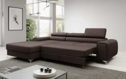 Designer Ecksofa Melinda mit Schlaf- und Klappfunktion