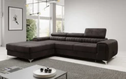 Designer Ecksofa Melinda mit Schlaf- und Klappfunktion