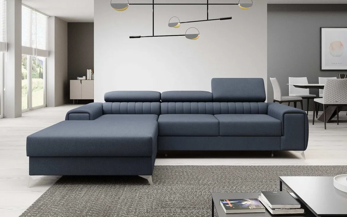 Designer Ecksofa Melinda mit Schlaf- und Klappfunktion