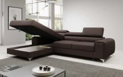Designer Ecksofa Melinda mit Schlaf- und Klappfunktion