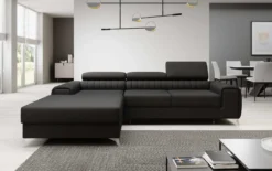 Designer Ecksofa Melinda mit Schlaf- und Klappfunktion