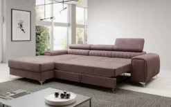 Designer Ecksofa Melinda mit Schlaf- und Klappfunktion