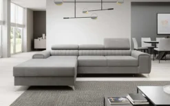 Designer Ecksofa Melinda mit Schlaf- und Klappfunktion