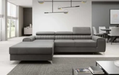 Designer Ecksofa Melinda mit Schlaf- und Klappfunktion