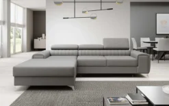Designer Ecksofa Melinda mit Schlaf- und Klappfunktion