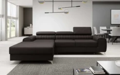 Designer Ecksofa Melinda mit Schlaf- und Klappfunktion
