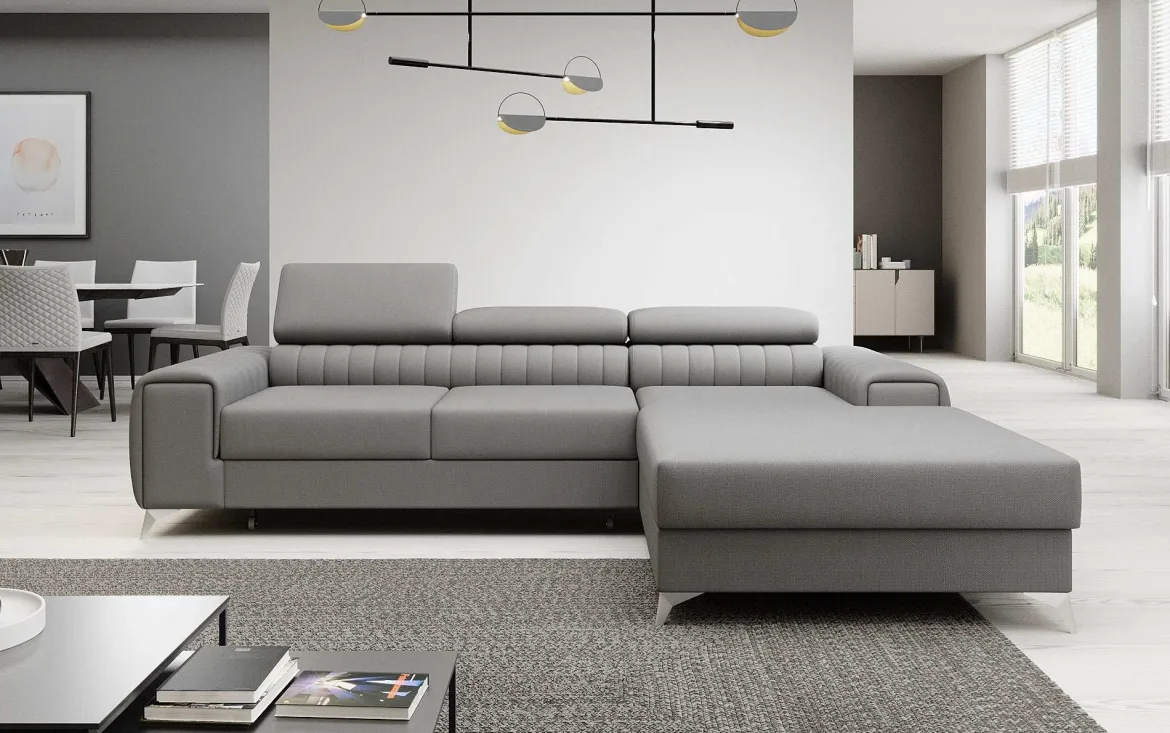 Designer Ecksofa Melinda mit Schlaf- und Klappfunktion