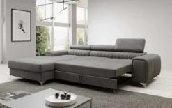 Designer Ecksofa Melinda mit Schlaf- und Klappfunktion
