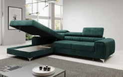 Designer Ecksofa Melinda mit Schlaf- und Klappfunktion