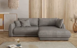 Designer Ecksofa Mojave II Stoff mit Schlaffunktion und Stauraum