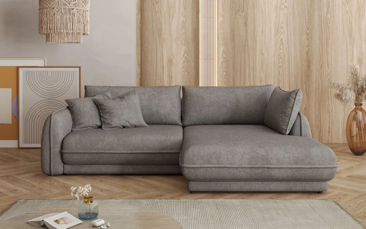 Designer Ecksofa Mojave II Stoff mit Schlaffunktion und Stauraum
