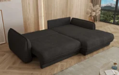 Designer Ecksofa Mojave II Stoff mit Schlaffunktion und Stauraum
