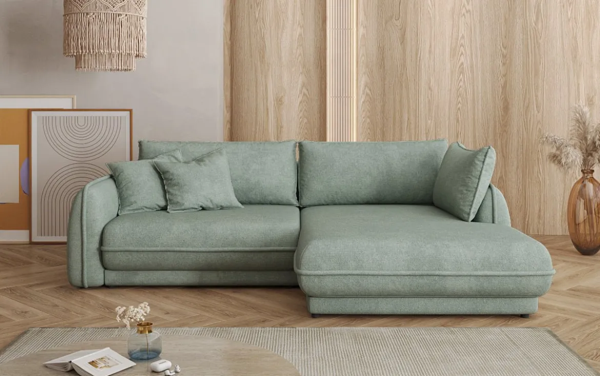 Designer Ecksofa Mojave II Stoff mit Schlaffunktion und Stauraum