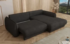 Designer Ecksofa Mojave II Stoff mit Schlaffunktion und Stauraum