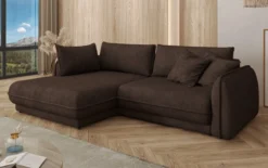 Designer Ecksofa Mojave II Stoff mit Schlaffunktion und Stauraum