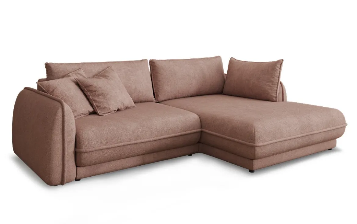 Designer Ecksofa Mojave II Stoff mit Schlaffunktion und Stauraum