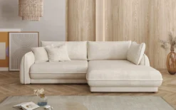 Designer Ecksofa Mojave II Stoff mit Schlaffunktion und Stauraum