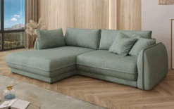 Designer Ecksofa Mojave II Stoff mit Schlaffunktion und Stauraum