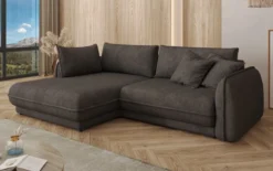 Designer Ecksofa Mojave II Stoff mit Schlaffunktion und Stauraum