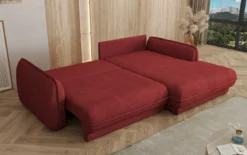 Designer Ecksofa Mojave II Stoff mit Schlaffunktion und Stauraum