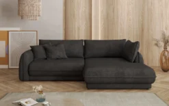 Designer Ecksofa Mojave II Stoff mit Schlaffunktion und Stauraum