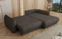 Designer Ecksofa Mojave II Stoff mit Schlaffunktion und Stauraum