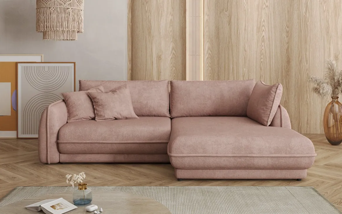 Designer Ecksofa Mojave II Stoff mit Schlaffunktion und Stauraum